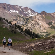 Carly and her Mom during our hike towards Cecret Lake in Albion Basin.
