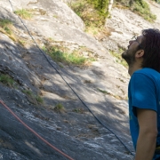 Giovanni with the attentive belay.