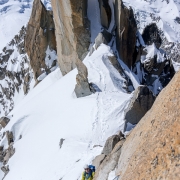 Adam bringing up the rear at the crux.