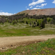 The beautiful high alpine pass and meadow.