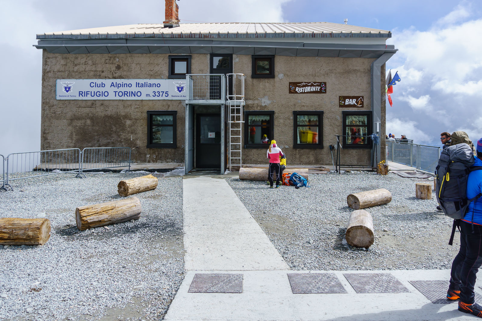 This is literally the approach for the Torino Hut.  I am standing at the doors that lead from the tunnel of the Skyway cable car.