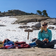 Quite a few postholing snowfields, muddy trails, and stream crossings to get to this point.  From here Indian Pass is 6 trail miles.