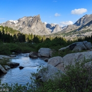 Looking from Deep Lake towards the Cirque of the Towers.