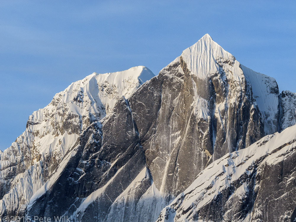 One of the blankest faces around, the N. Face of Mt. Johnson.