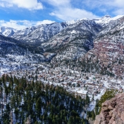 View of Ouray from above the town.