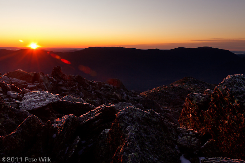 Finally the sun poked its head above the horizon to warm us up.