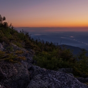 Pre-dawn glow lights the slopes of Mt. Madison.