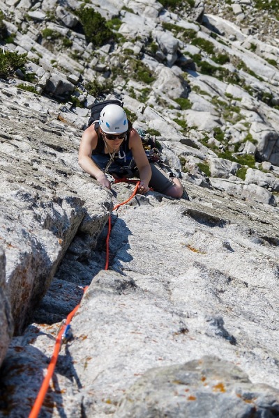 Fun climbing if only a little run out on the last pitch.