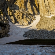 Beautiful room and dinner with a view.  This is the view from our tent site at the base of the Cirque.