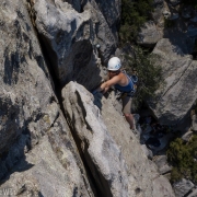 Jamming the top section of a second lead.