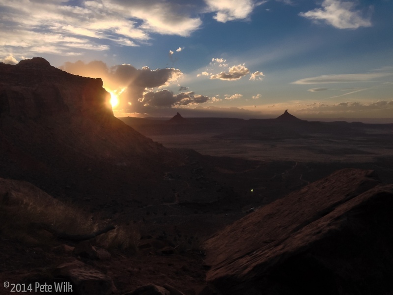 Coming down from the 2nd Meat Wall after construction the K-Bone Memorial Shitter.