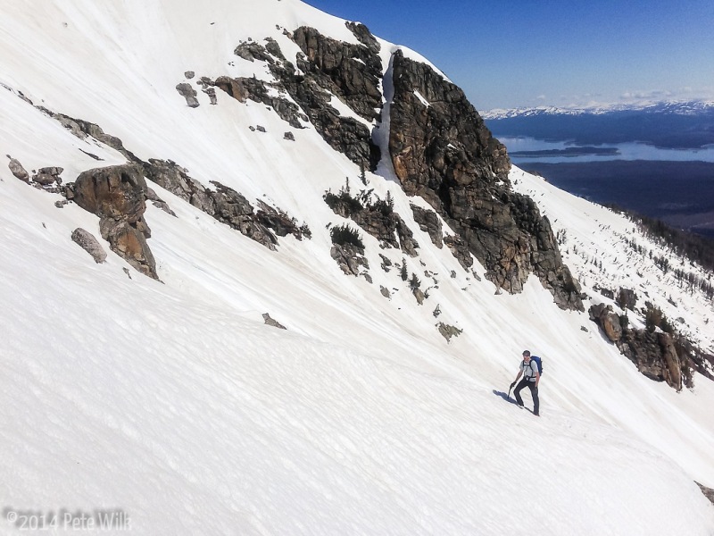 Matt stayed at the apex where the trail comes out of the trees while Eric and I continued on to just over 10,000 ft.