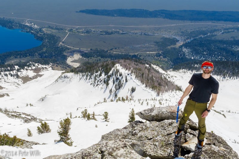 Our high point looking back down to Jenny Lake.