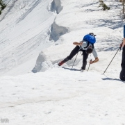 Eric trying to kick down some old cornices.