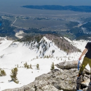 Our high point looking back down to Jenny Lake.