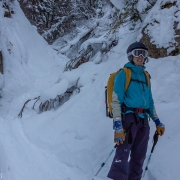 The survival ski of Pole Canyon on the way out.  This was near the end of our hour long slog through brush, trees, and gully.