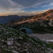 On the long walk back to our camp we got some nice color in the sky.