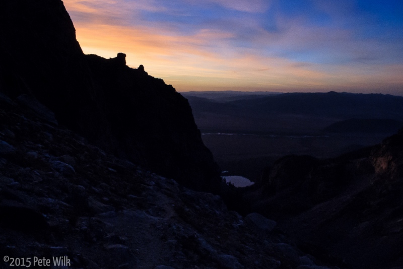 Early morning light after a couple hours of hiking.