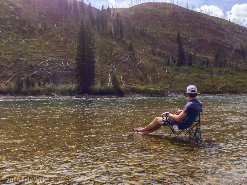 Patrick enjoying the Snake River.
