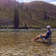 Patrick enjoying the Snake River.