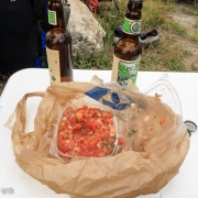 Victory beers and salsa waiting for us back at the car after our 3 day venture into the alpine.