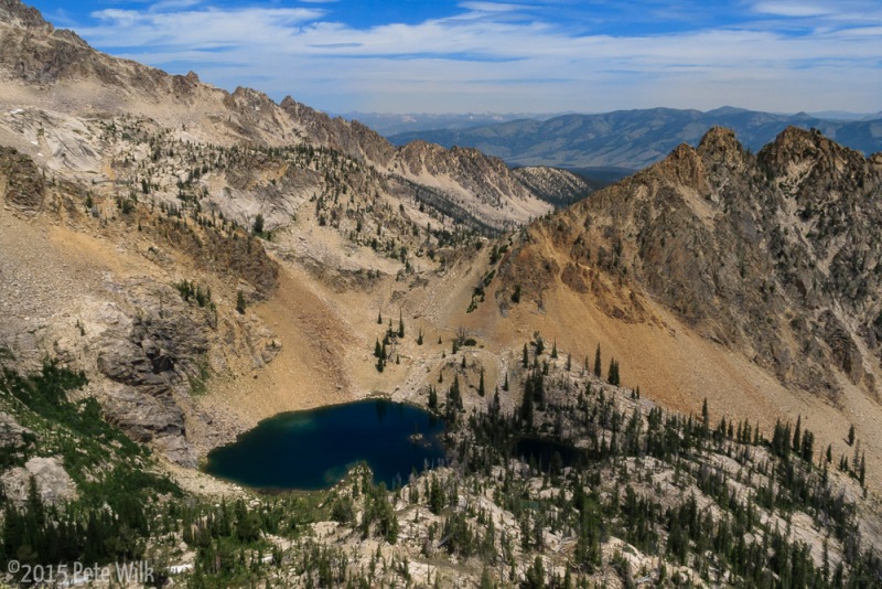 View from the top of the 5.5 runout slab.  Beautiful country up here.