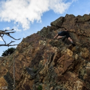 Mark goes through one of the early crux section.