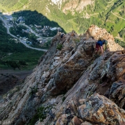 Plenty of exposed knife edge ridge climbing here.