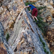 One of my favorite sections of the climb.  A great traverse on a razor sharp knife edge.