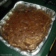 Dutch oven brownies cooked with the campfire coals.