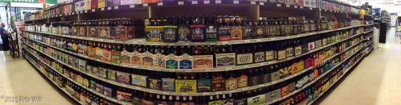 The majesty of Amity Wine and Spirits in Westville.  This is half of the domestic selections.  Imports are nearly as big.
