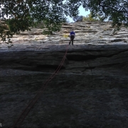 Rapping down after our first day at the Gunks.  Damn this place is good.