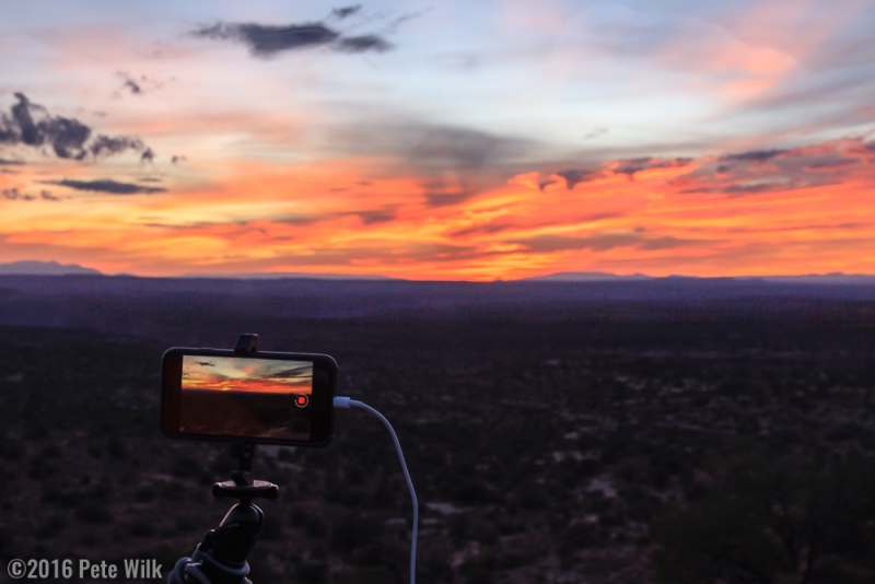 View of the time lapse going on the iPhone 7.