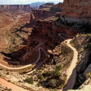 View down the Shafer Trail road.  I\'m looking forward to doing this on the motorcycle.