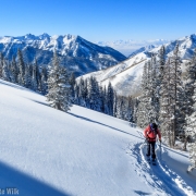 Nearing the top of Beartrap Glades.