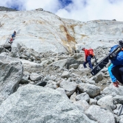 From the glacier we used the ladders for about 500 feet to get to the Montenvers train.