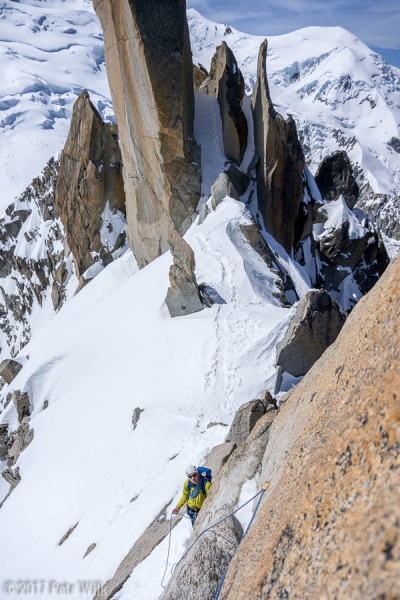 Adam bringing up the rear at the crux.