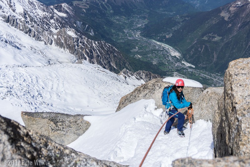 Clem keeping her boss on an attentive belay.