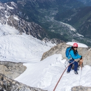 Clem keeping her boss on an attentive belay.