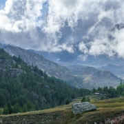 Heading up from Ceresole towards the National Park.  The wispy clouds were constantly moving, disappearing and reappearing.