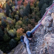 Another multipitch classic in Maple Canyon, Grecian Highway (5.9).