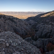 Third and final summit (Great Chasm 5.7) of our multipitch moderate half day in Maple Canyon.