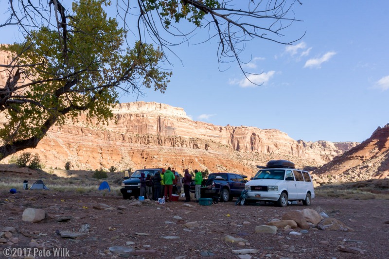 Camping in the desert.
