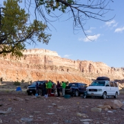 Camping in the desert.