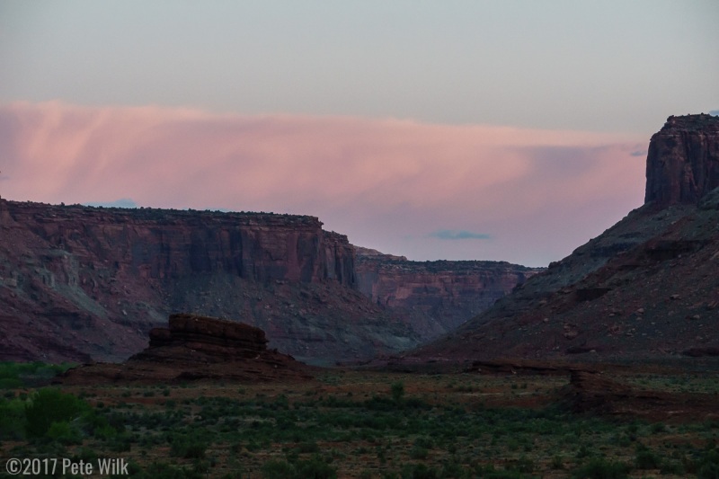 Next camping view for the evening after skiing.  Not a bad transition, eh?