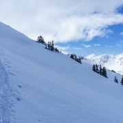 We broke trail the whole way to Pre-Laurel Peak.