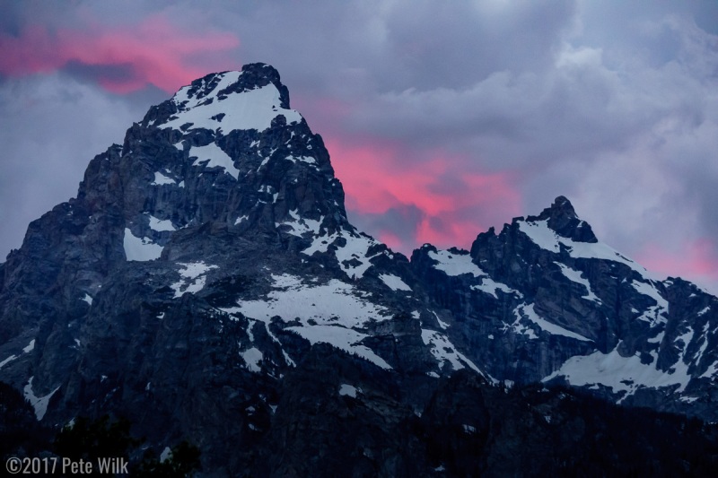 While the clouds came in just at sunset there was just a little peak of color at the end of the day.