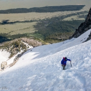 On the easy snow slopes of Teewinot.