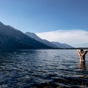 We took a tourist day and didn't do much but did get a late day dip in Jenny Lake to cool off and wash off.