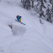 Alexi doing the jump off one of the outhouses.